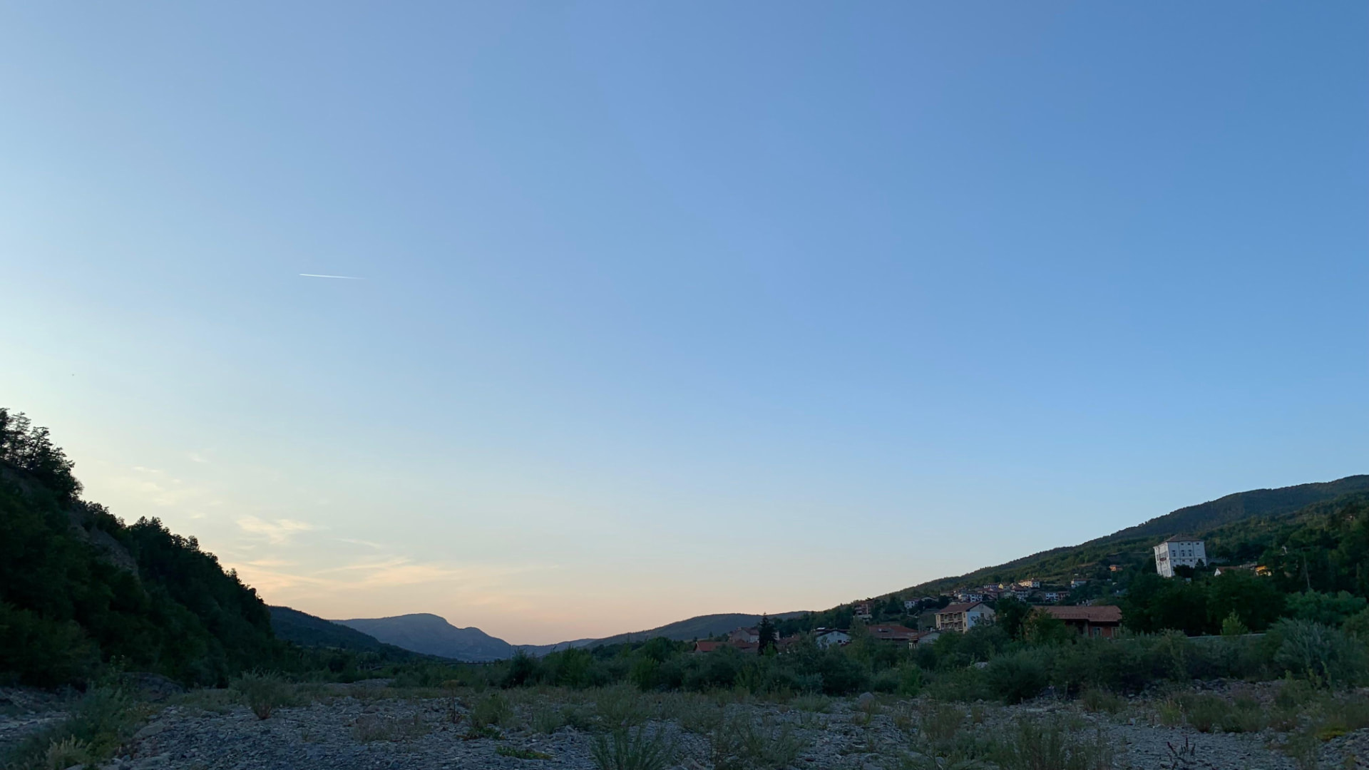 Dusk over the valley of Val Borbera